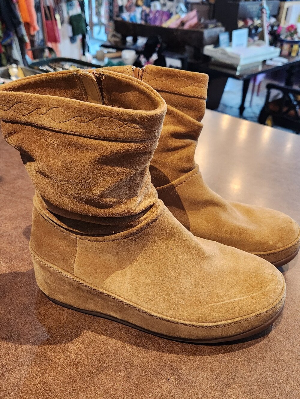 FitFlop Brown Tan Suede Boots
